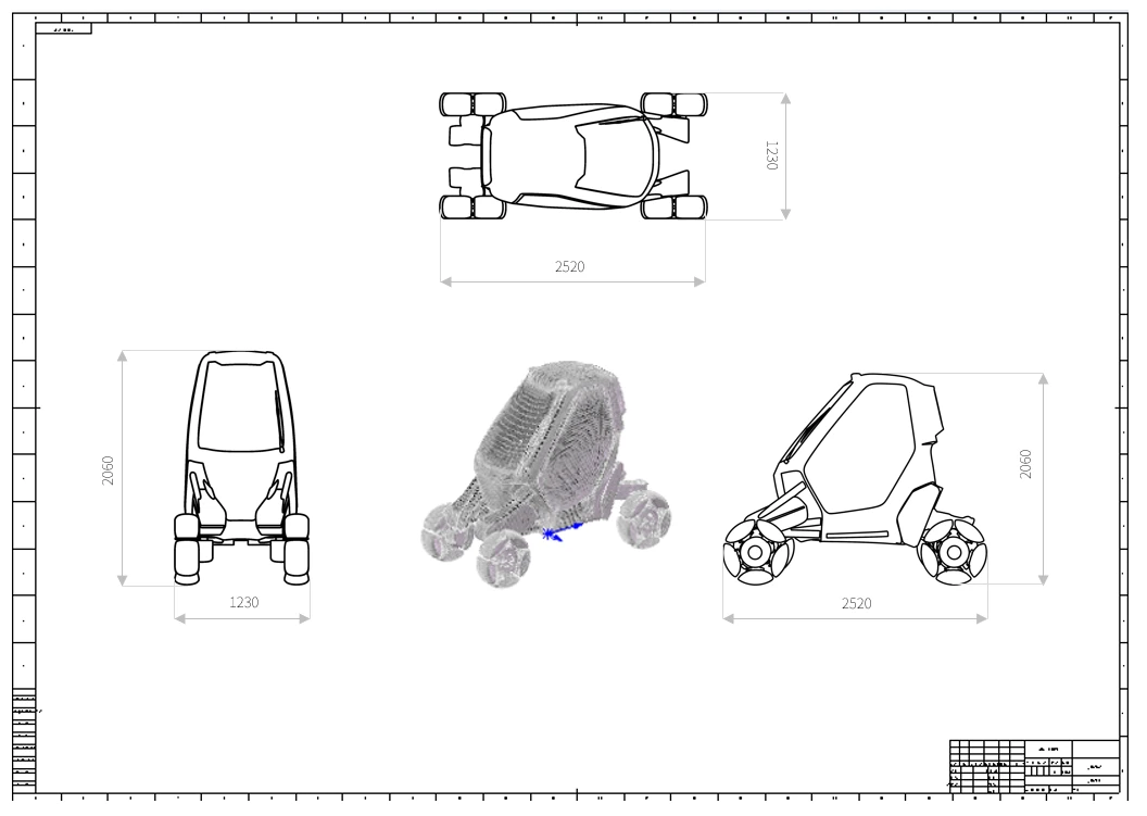 CAIRN 多视图 CAD 尺寸图